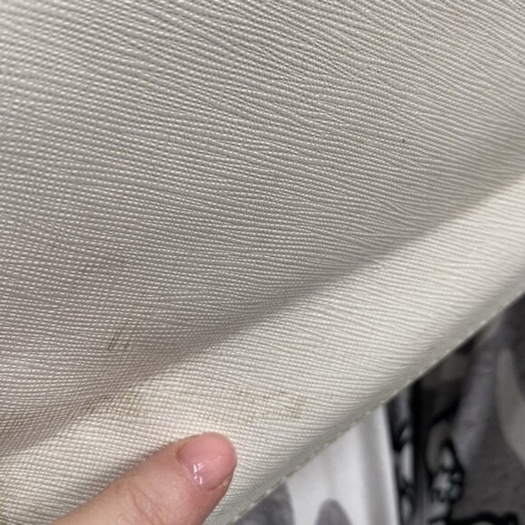 KATE SPADE White Leather  Wicker Two Top Handle Satchel Crossbody Shoulder Bag - Picture 14 of 15